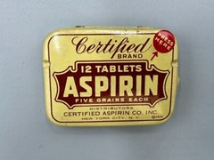 Vintage Anacin & Certified ASPIRIN Medical Drug Advertising TINS