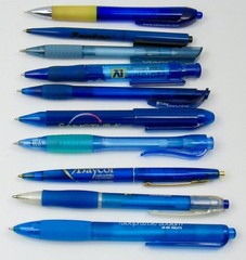 Lot of 10 PENS Drug Rep Pharmaceutical Promo Medical Advertising Shades of Blue