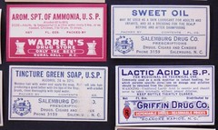 21 Original Vintage North Carolina Pharmaceutical Labels Unused slf1