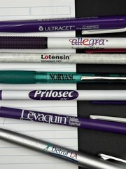 Lot (8) Pharmaceutical / Drug Rep Pens – Levaquin, Norvasc, Prilosec Allegra