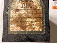 Vintage Pharmacy Prescription File Record Box Drugpak 1950s Decor Apothecary T1