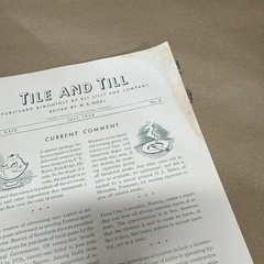 Tile And Till Magazine Eli Lilly And Company July 1938 Indianapolis Indiana