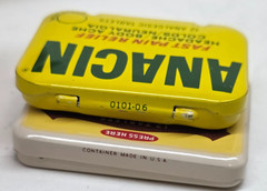 Vintage Anacin & Bayer Aspirin Pain Reliever Empty Mini Tin Containers Bundle