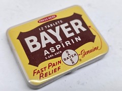 Vintage Anacin & Bayer Aspirin Pain Reliever Empty Mini Tin Containers Bundle