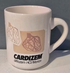 Vintage Cardizem diltiazem HCl Coffee Mug Pharmaceutical Drug Rep Pharma Promo