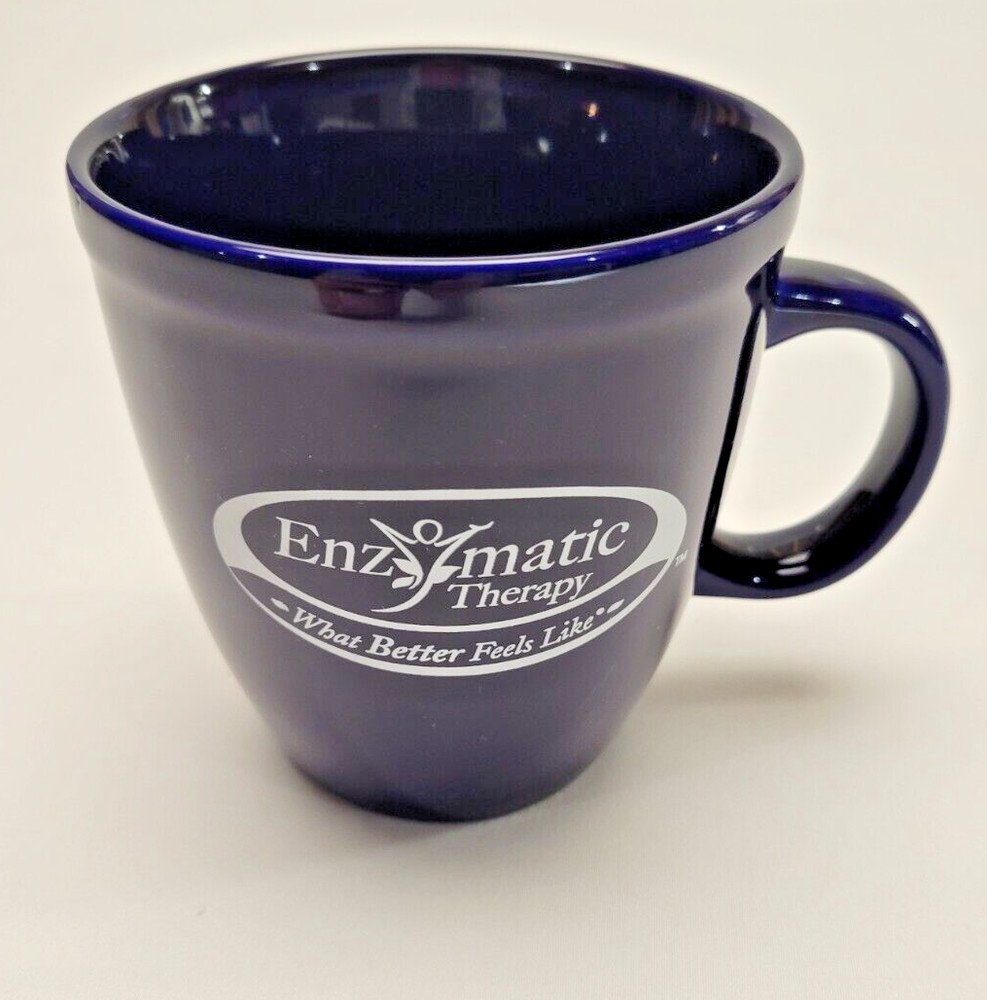 Enzymatic Therapy Mug Dark Blue Pharmacy Drug Rep Promotion 16 oz.