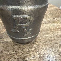 1992 PHARMACY CLASS MORTAR AND PESTLE SECUNDUM ARTEM SCHERING-PLOUGH METAL GRAD