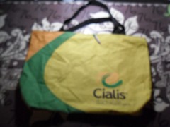 Cialis Promo Lined Bag Light Canvas Damaged/Marking Vntg
