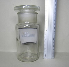 Vintage Medical Science Glass Bottle,Germany,DERMATOLUM