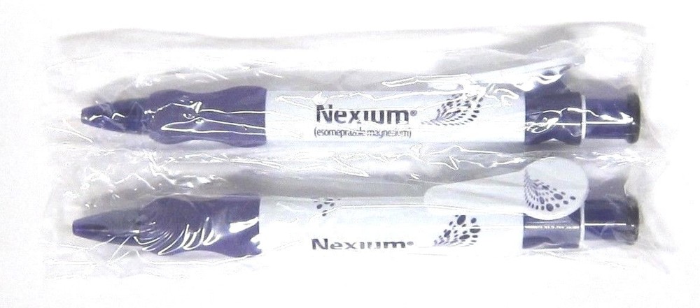 Drug Rep NEXIUM Collectible Pharmaceutical Pens x 2 RARE