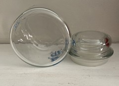 Vintage K-Tab Glass Apothecary Jar / Candy With Lid Pharmaceutical Advertising