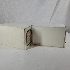 VTG Pharmacy Prescription File Box (2) w/100s of Drug Scripts California 1960s
