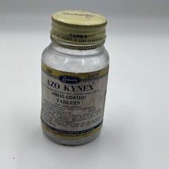 Vintage 1950’s AZO-KYNEX PYRIDIUM Tablets Medicine Bottle Collectible