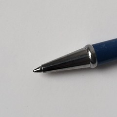 Zyrtec Blue Silver Heavy Metal Medical Drug Rep Pharmaceutical Pen Collectible