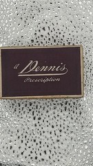 Vintage Cardboard Paper DENNIS PHARMACY Prescription Drug Pill 3″ Hinged Box