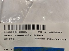 NEW Longs Drugs Pharmacy Pharmacist White Mens Smock – Size Large – Regent Brand