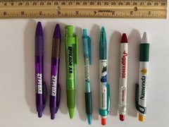 7 vintage Pharma Drug Rep Pens Zyprexa, Effexor, Spiriva, Benicar, Namenda, Agg