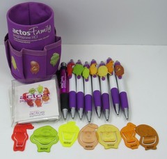 Actos LOT Character PENS, HOLDER CLIPS Drug Rep Pharmaceutical Promo Advertising