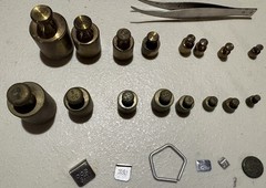 Vintage 1975 – Has 5601 – Brass Pharmacy Calibration Weights Set – Incomplete