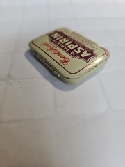 Open Box 1939 Certified Brand Aspirin 12 Tablet Pocket Pill Tin Antique Mini Tin