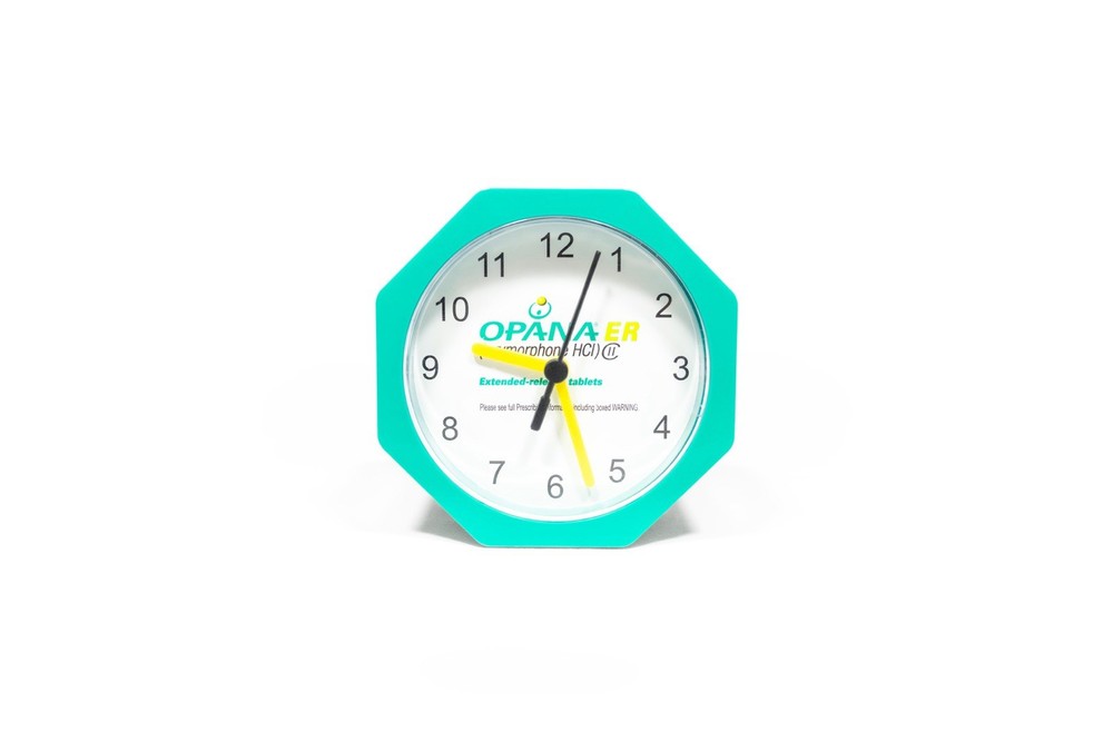 OPANA ER Oxymorphone CLOCK Pen Holder Drug Rep Pharmaceutical Promo CII Narcotic