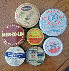 Vintage Pharmacy/medicine salves & ointments Lot of 7