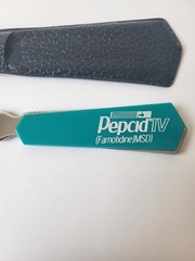 Pepcid IV Letter Opener w/ Case Pharmaceutical Drug Rep Promo Drug Collectible