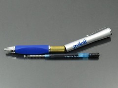 Zoloft METAL Twist PEN Triangular Gripper Drug Rep Pharmaceutical Medical Promo