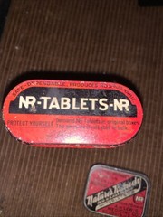 Antique A.H.LEWIS Medical Co -NR Tablet Canasters With Lids Two Pc Set Empty