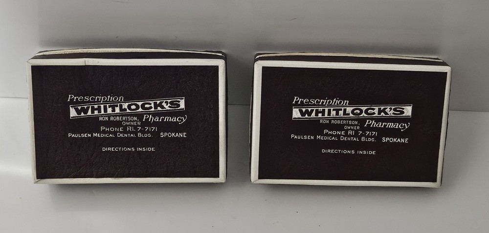 (2) Whitlock’s Pharmacy Prescription Pill Box – Spokane WA