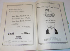 VTG 1940 DRUGGIST CONVENTION SOUVENIR BOOK! CHARLOTTE, NC! ADS/HOTELS/PICTURES!