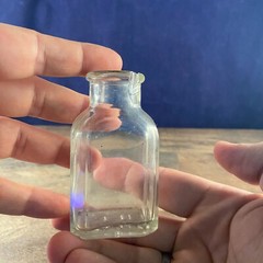 Clear Glass Square Bottle Apothecary Chemical Medical 2Fl Oz 2″ x 1.25″ x 3.5″H