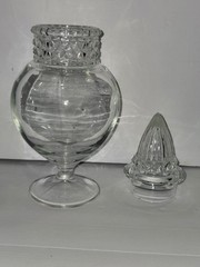 Vintage 1930s Tiffin Dakota Apothecary Drug Store Candy Glass Jar w/ Lid 11″