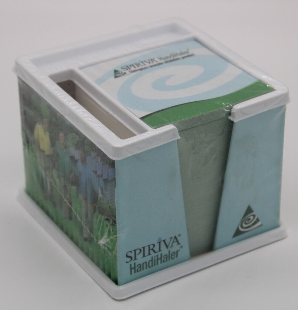 Pfizer 2006 Desk Sticky Note Pad Holder Pharm Rep Swag Spiriva HandiHaler SEALED