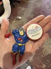 Vintage METADATE ADHD Pharma Rep Superhero Magnet Methylphenidate Rare