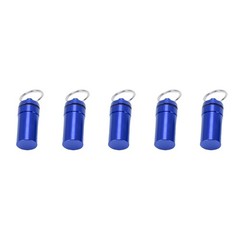 1-5pcs Mini Keychain Tablets Case Water Proof Outdoor Tablets Container Blue