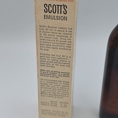 Vintage 1950’s SCOTT’S EMULSION BOTTLE w/ Contents Harold Ritchie, CLIFTON NJ