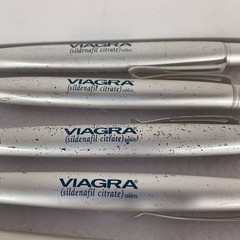 Viagra Heavy Metal Pen Pharma Drug Rep Collectible Pen Lot Of 5 Scratches workin