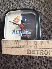 Altace Pharmaceutical Drug Advertising Promo Desk Travel Alarm Clock Vtg Works