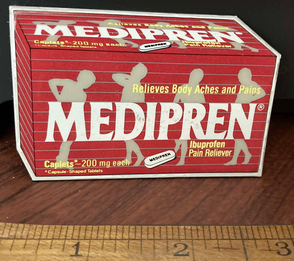 Vintage Medipren Ibuprofen Pain Reliever Medicine Refrigerator Magnet