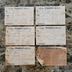 File box & 70 antique prescriptions (1910) – Codeine, Poisons, Equine
