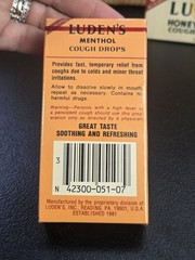 Vintage Ludens Cough Drops Props Movie Set