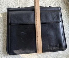 Paxil Pharmaceutical Leather Portfolio Binder Zip Around Black Embossed Logo