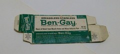 vintage 1960s BEN-GAY ointment BOX medication painkiller pharmaceutical medical