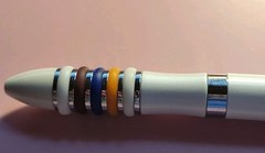 Lot (2) Drug Rep Lyrica Pregabalin Pfizer Collectible Heavy Metal Pen RARE