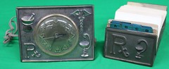 Orig Vintage Medical Pharmaceutical Desk Clock w/Flip Address File 1950s-60s