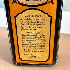 Vintage Thospho Comp. Valentine Laboratories 12. oz Full Bottle 1940’s