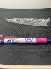NEW AMBIEN CR Drug Rep Pen Fancy Plastic Pink Rubber Grip Untested