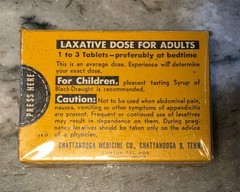 2 Vintage Black-Draught Tablets Pleasant Laxative Box Package Black-Draught