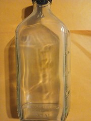 Vintage Label-Rite 16 oz Glass Bottles Caps Pharmacy Graduated Embossed